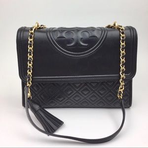 TORY BURCH Fleming Quilted Lambskin Shoulder bag